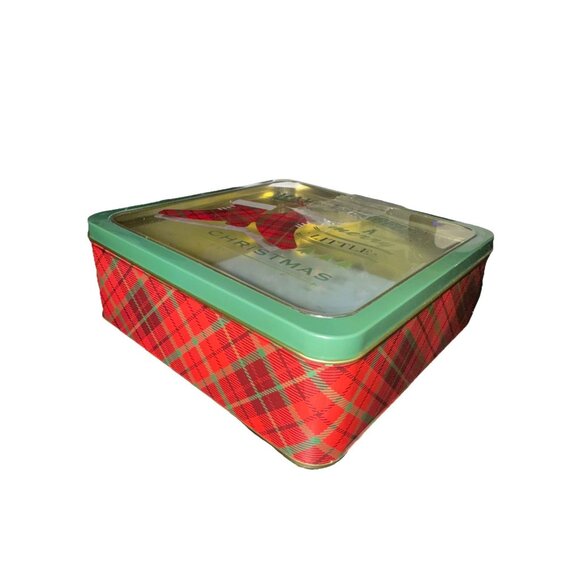 Vintage Christmas Cookie Square Tin Have Yourself A Merry Little 8”L x 8”W x 3”H - Picture 7 of 9